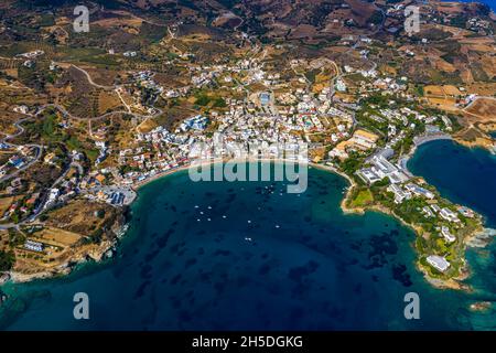 Agia Pelagia auf Kreta aus der Luft Stockfoto