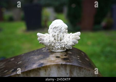 Hamburg, Deutschland. November 2021. Gräber sind auf dem Ohlsdorfer Friedhof zu sehen. Kredit: Marcus Brandt/dpa/Alamy Live Nachrichten Stockfoto
