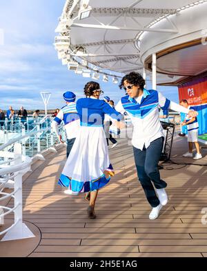 Sky Princess Sail Away Party 22. Oktober 2021 vom Mayflower Terminal Southampton UK Stockfoto