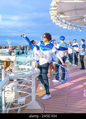 Sky Princess Sail Away Party 22. Oktober 2021 vom Mayflower Terminal Southampton UK Stockfoto