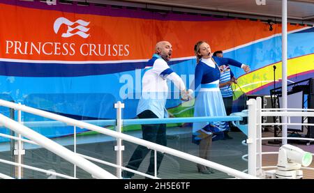 Sky Princess Sail Away Party 22. Oktober 2021 vom Mayflower Terminal Southampton UK Stockfoto