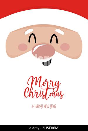 Frohe Weihnachten und ein glückliches neues Jahr - Weihnachtsbanner mit kostenlosem Kopierplatz. Weihnachtsangebot. Weihnachtsmann-Werbebanner. Weihnachtsmann und Rentiere halten BA Stock Vektor