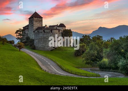 Schloss Vaduz, Vaduz, Oberland, Liechtenstein, Europa Stockfoto