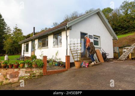 Landhaus auf dem Bauernhof, High Bickington, Devon , England, Vereinigtes Königreich Stockfoto