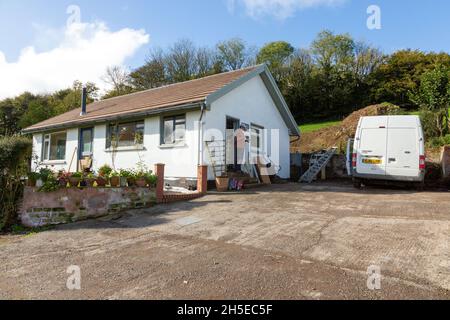 Landhaus auf dem Bauernhof, High Bickington, Devon , England, Vereinigtes Königreich Stockfoto