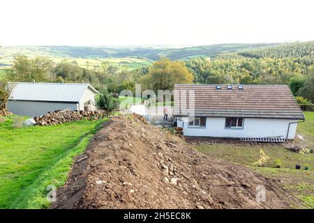 Landhaus auf dem Bauernhof, High Bickington, Devon , England, Vereinigtes Königreich Stockfoto