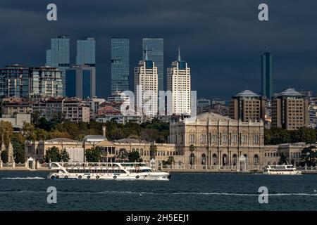 Istanbul Blick vom Bosporus aus in der Türkei Stockfoto