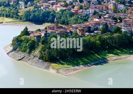 Blick auf Mercatale, See, Sassocorvaro, Marken, Italien, Europa Stockfoto