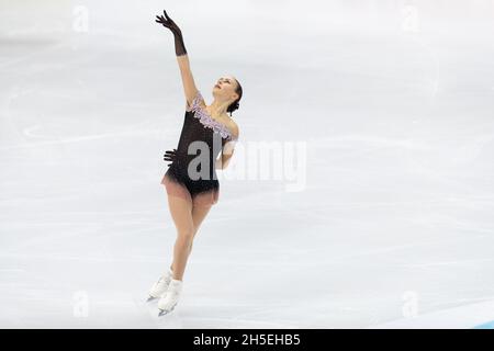 Lucrezia Beccari aus Italien startet am 1. Tag des ISU Grand Prix des Eiskunstlaufens - Gran Premio d'Italia in Palave im Damen-Kurzprogramm Stockfoto