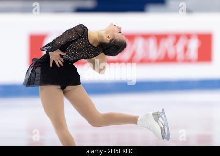 Lucrezia Beccari aus Italien nimmt am 2. Tag des ISU Grand Prix des Eiskunstlaufes - Gran Premio d'Italia in Palavel am Damen-Freiprogramm Teil Stockfoto