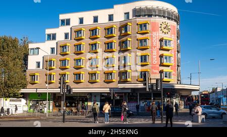 Kingston upon Thames London England UK November 5 2021, Quebec House Studentenwohnheim Wohnheim Gebäude in Kingston Stadtzentrum für die Universität Stockfoto