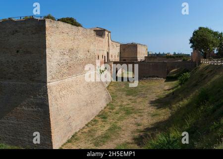 Altstadt, Festung Malatesta, Fano, Marken, Italien, Europa Stockfoto