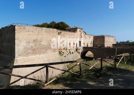 Altstadt, Festung Malatesta, Fano, Marken, Italien, Europa Stockfoto