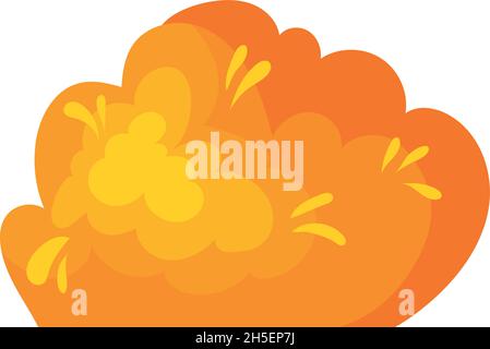 Herbstbusch. Cartoon Herbst Büsche für Garten Hof, Vektor-Design isoliert auf weißem Hintergrund Stock Vektor