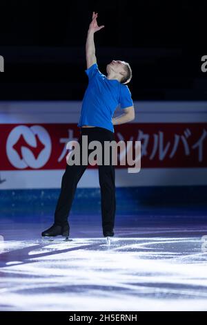 Mikhail Kolyada aus Russland tritt in der Galaausstellung am 3. Tag des ISU Grand Prix des Eiskunstlaufens - Gran Premio d'Italia in Palavela ic auf Stockfoto