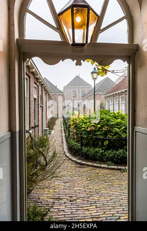 Hinterhof in Zutphen, Niederlande Stockfoto