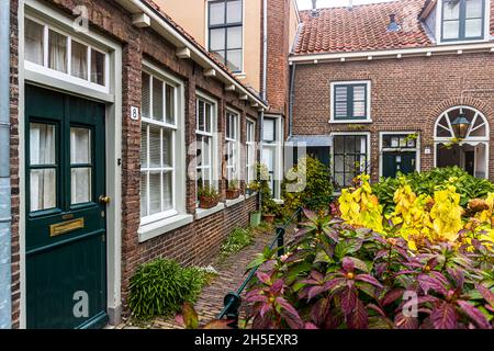 Hinterhof in Zutphen, Niederlande Stockfoto