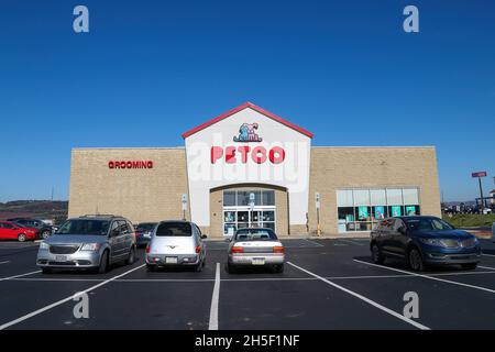 Bloomsburg, Usa. November 2021. Autos werden im Petco-Laden in Bloomsburg, Pennsylvania, gepockt. (Foto von Paul Weaver/SOPA Images/Sipa USA) Quelle: SIPA USA/Alamy Live News Stockfoto