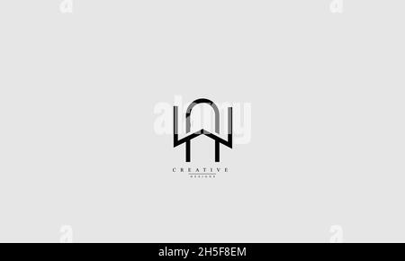 Alphabet Buchstaben Initialen Monogramm Logo WA AW W A Stock Vektor