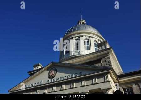 Die Vorderseite des Bonsecours Market am Nachmittag Stockfoto