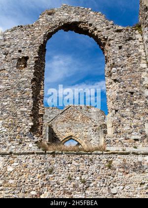 Details der Ruinen der Abtei Leiston in Leiston in Suffolk, Großbritannien Stockfoto