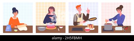 Satz von Koch Person Stock Vektor