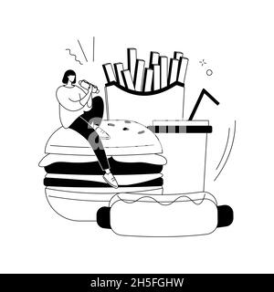 Fast Food abstrakte Konzept Vektor-Illustration. Stock Vektor