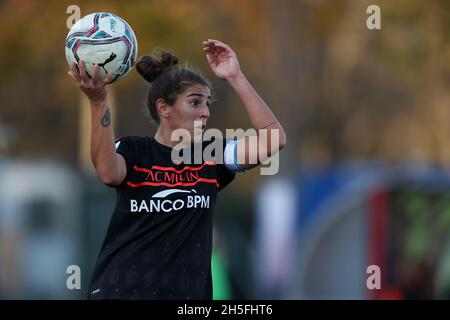 Vismara-Stadion, Mailand, Italien, 07. November 2021, Valentina Bergamaschi (AC Mailand) während des AC Mailand gegen Empoli Ladies - Italienischer Fußball Serie A Frauen Stockfoto