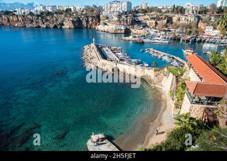 Kaleiçi, Antalya Luftaufnahme. Stockfoto