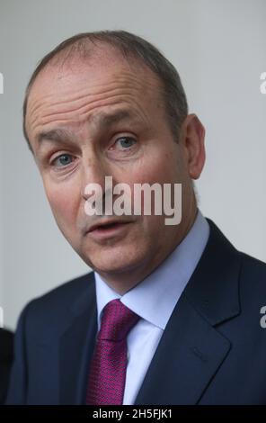 Aktenfoto vom 14/01/2020 von Taoiseach Micheal Martin, der sich geweigert hat, zu bestätigen, ob ein Regierungsministerium eine Reihe von Roadshows plant, um mehr „Kuckuckgelder“ nach Irland zu locken. Am Wochenende wurde berichtet, dass zwei hochrangige Minister bei internationalen Veranstaltungen auftreten könnten, um Investoren über die Gesetzgebung der Regierung zu „versichern“, um gegen den Großkauf von Häusern zu schreklamen. Die Regierung ist unter Druck geraten, Maßnahmen zu ergreifen, um den Großkauf von Häusern durch Kuckuckgelder zu verhindern, nachdem viele Einzelpersonen und Familien daran gehindert wurden, in neuen Entwicklungen Wohnungen zu kaufen. Stockfoto