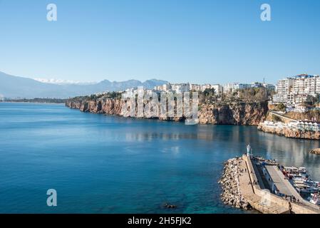 Kaleiçi, Antalya Luftaufnahme. Stockfoto