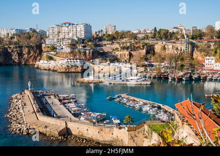 Kaleiçi, Antalya Luftaufnahme. Stockfoto