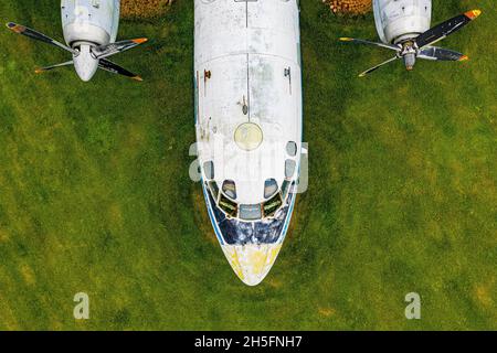 Flugzeug aus der Luft fotografiert | Luftbild Stockfoto