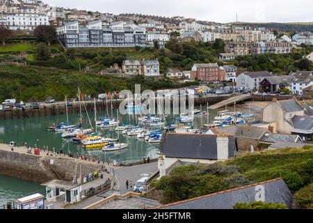 Ilfracombe Hafen in North Devon von der St. Nicholmann Kapelle Stockfoto