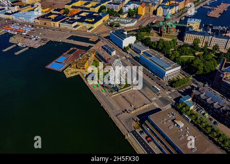 Helsinki in Finnland aus der Luft | Luftaufnahme von Helsinki in Finnland Stockfoto