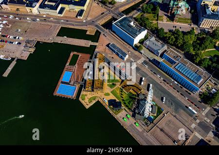 Helsinki in Finnland aus der Luft | Luftaufnahme von Helsinki in Finnland Stockfoto