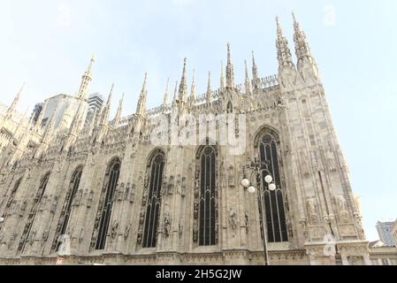 MAILAND, ITALIEN - 02. Sep 2019: Die wunderschöne und einzigartige Mailänder Kathedrale in Italien Stockfoto