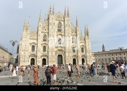 MAILAND, ITALIEN - 02. Sep 2019: Die wunderschöne und einzigartige Mailänder Kathedrale in Italien Stockfoto