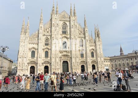 MAILAND, ITALIEN - 02. Sep 2019: Die wunderschöne und einzigartige Mailänder Kathedrale in Italien Stockfoto