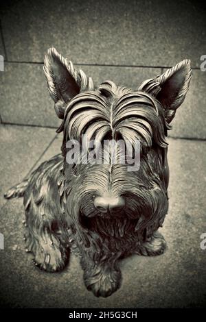 Skulptur von Franklin Delano Roosevelts Hund Fala am FDR Memorial in Washington DC in der National Mall Stockfoto