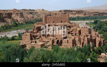 Der Tinghir-Palmenhain im Herzen des Todgha-Tals Stockfoto