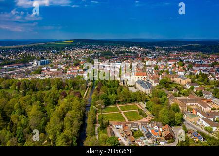Donaueschingen Luftbild | Luftbild aus der deutschen Stadt Donaueschingen Stockfoto