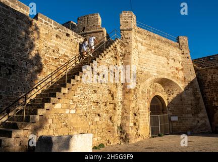 Seagate Eingang an den venezianischen Mauern in der Altstadt von Famagusta (Gazimagusa) in der Türkischen Republik Nordzypern Stockfoto