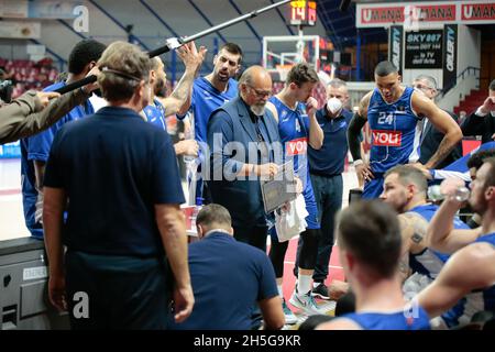 Venedig, Italien, 09/11/2021, Palasport Taliercio, Venedig, Italien, 09. November 2021, Buducnost Voli Podgorica während der Umana Reyer Venezia gegen Buducnost Voli Podgorica - Basketball EuroCup Championship Stockfoto