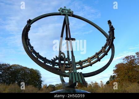 Oslo, Norwegen, 23. Oktober 2021. Große Sonnenuhr von Vigeland im Jahr 1930., Denkmal, das den Fluss der Zeit symbolisiert Stockfoto