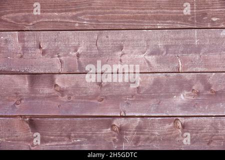 Alte Holzbretter, Holzwand. Braun bemalte Paneele Textur für Hintergrund Stockfoto