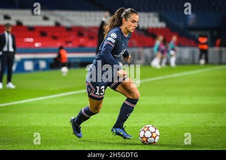 Paris, Frankreich, Frankreich. November 2021. Sara DABRITZ von PSG beim UEFA Women's Champions League-Spiel der Gruppe B zwischen Paris Saint-Germain und Real Madrid am 09. November 2021 im Stadion Parc des Princes in Paris, Frankreich. (Bild: © Matthieu Mirville/ZUMA Press Wire) Stockfoto