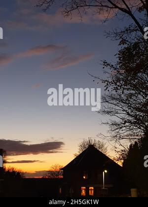 Sonnenuntergang in Mülheim an der Ruhr Stockfoto