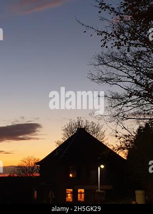 Sonnenuntergang in Mülheim an der Ruhr Stockfoto