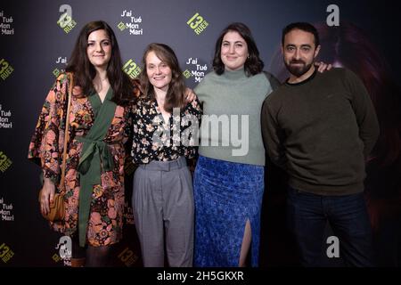 Justine Kim Gautier, Lucie Frejaville, Sophie DAB und Remy Silk Bensit bei der Premiere von J'Ai Di Mon Mari am 09. November 2021 in Paris, Frankreich. Foto von Aurore Marechal/ABACAPRESS.COM Stockfoto